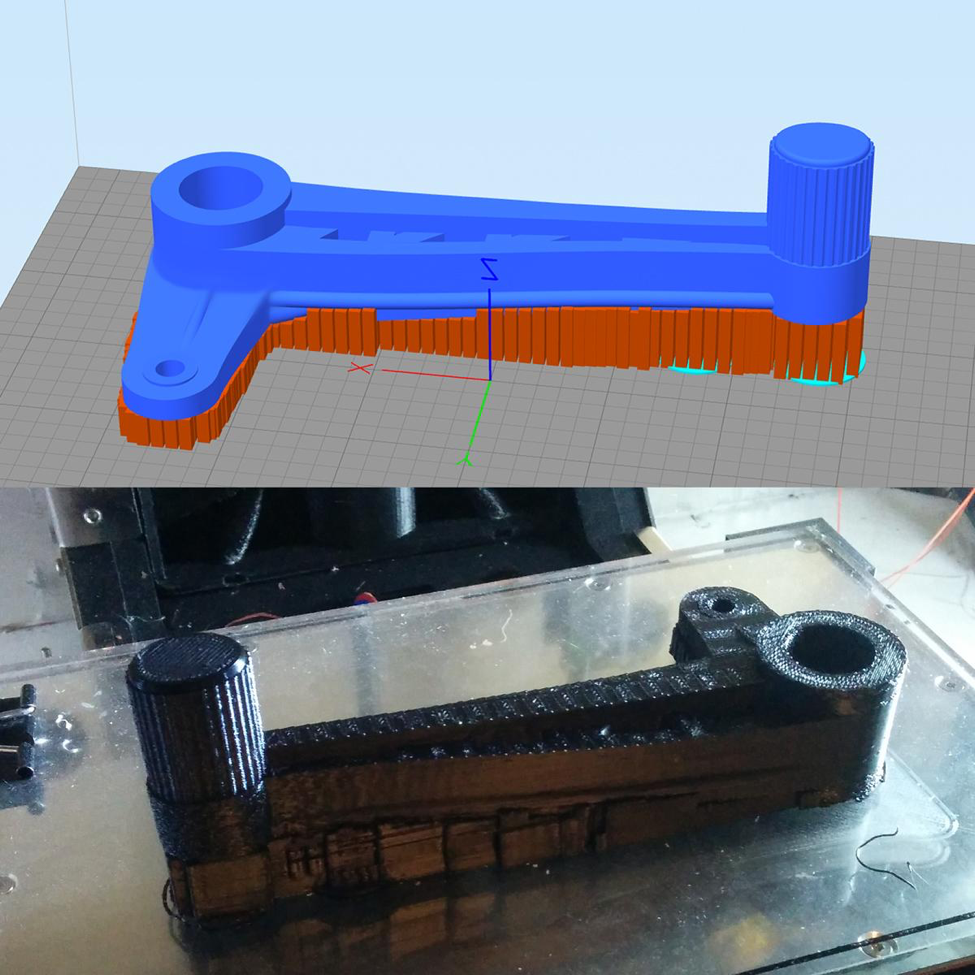Simplify3D - 3D printing a tool with supports